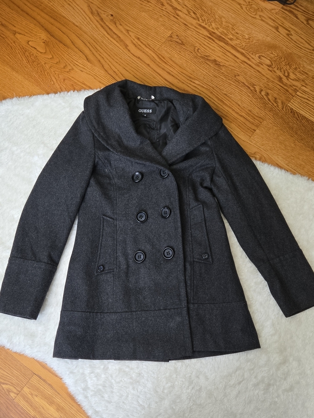 GUESS Pea Coat, Womens Size Small